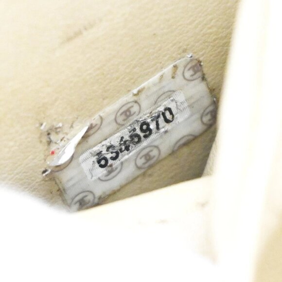 CHANEL Vanity Cosmetic Hand Bag Grained Calfskin Leather Yellow Vintage 93RF437 - Picture 15 of 15